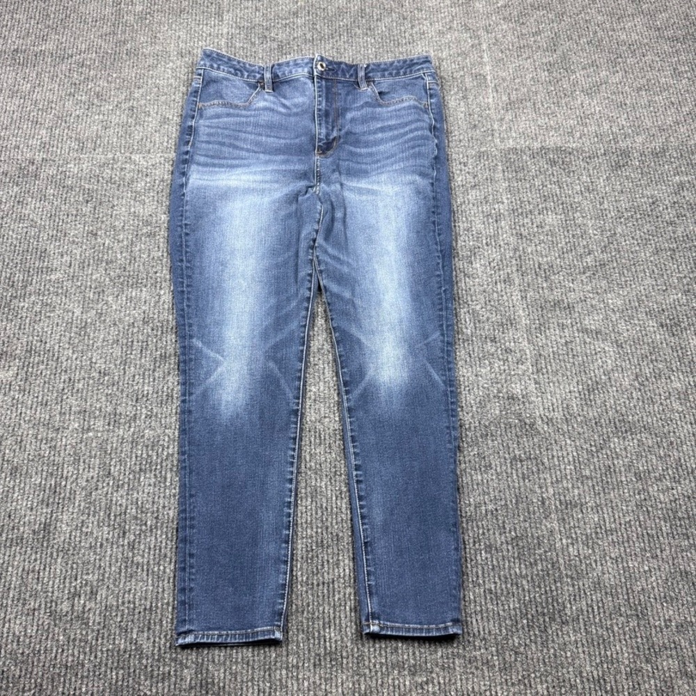 American Eagle Super Hi-Rise Jegging Ne(x)t Level Stretch Blue Jeans 14 Short